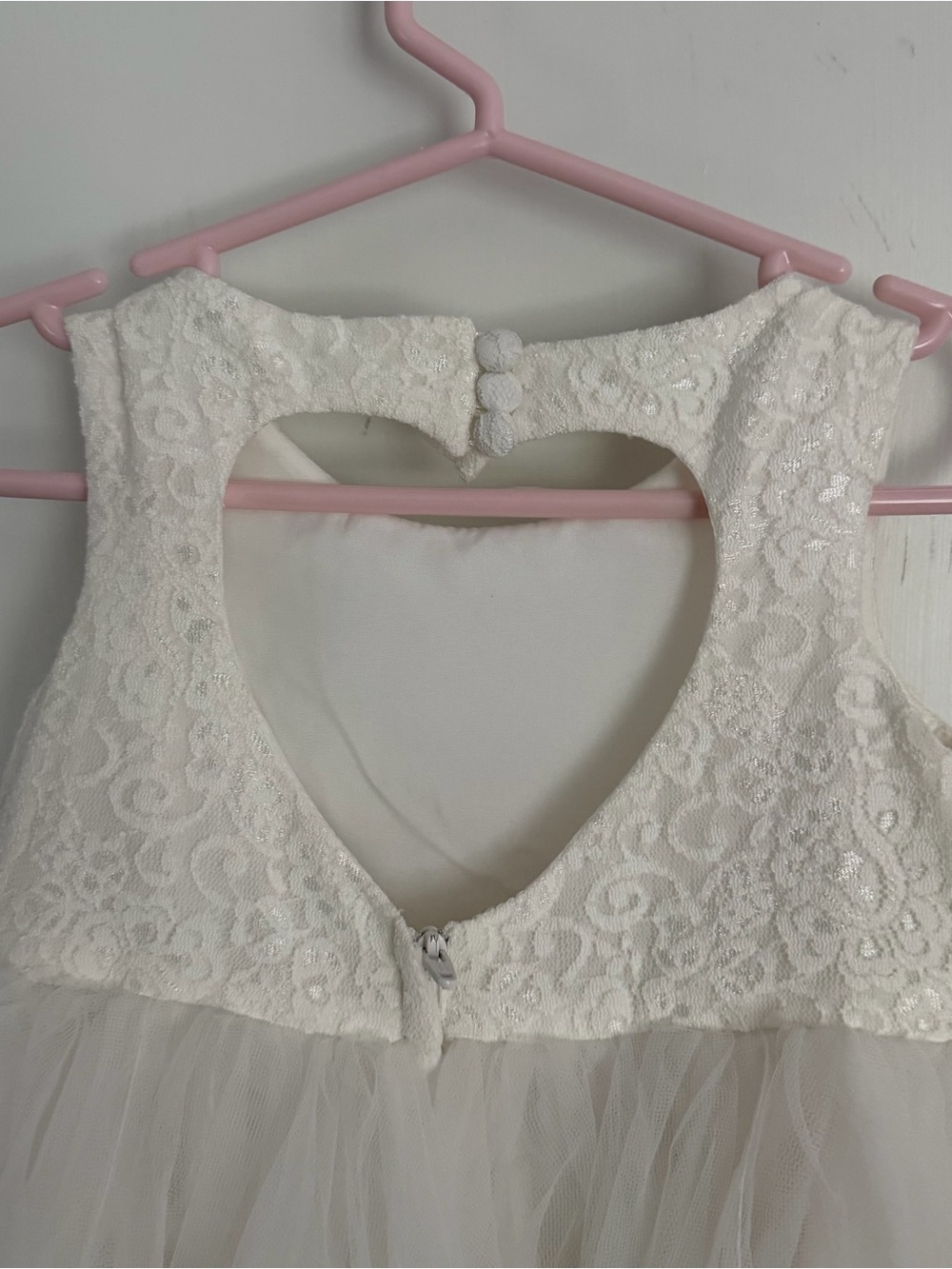 Toddler Girls' White Lace Flower Girl Dress - Picture 5 of 6